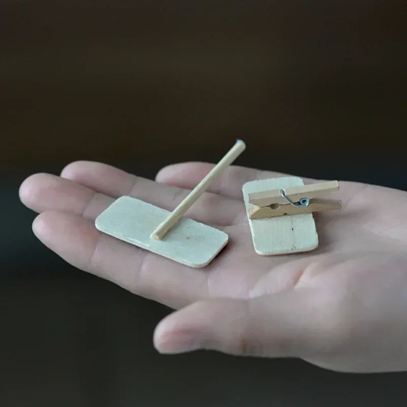 10PCS Wooden Creative Writing Messages Mini Easel Small Blackboard Desktop Ornaments Price Tag Home Farden Miniature Decor