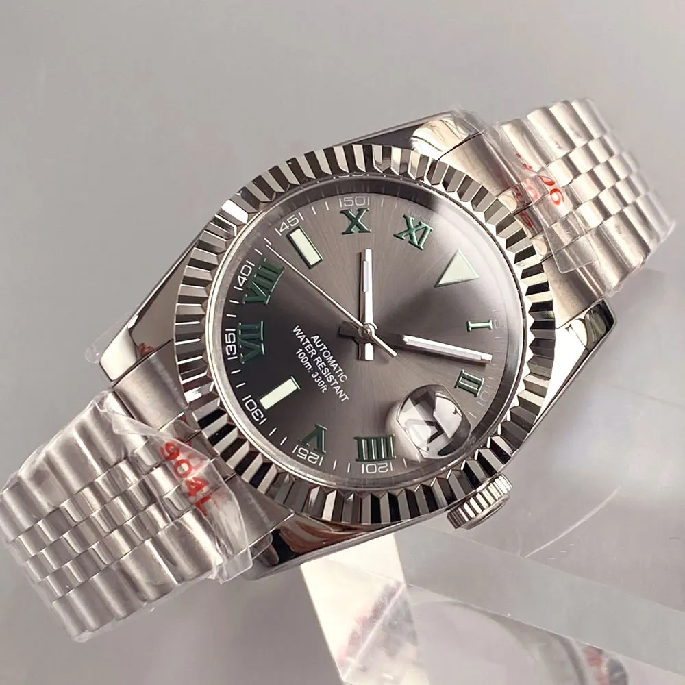 Tandorio 36mm/39mm Sapphire Glass Mechanical Men‘s Watches For Miyota 8215 Roman Numerals Dial 10ATM Diver Automatic Watch