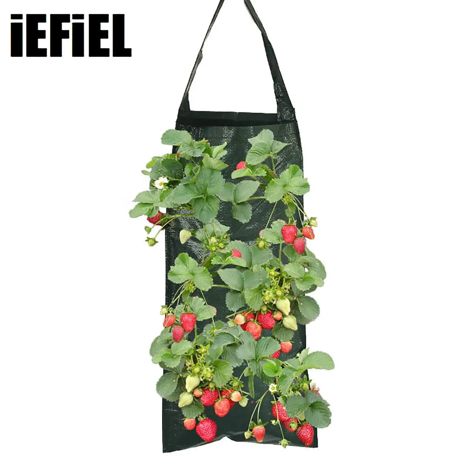 

PE Hanging Strawberry Bags with Handle Yard Plant Accessory Garden Growth Seedling Bags Tools Hanging Strawberry Planting Bags