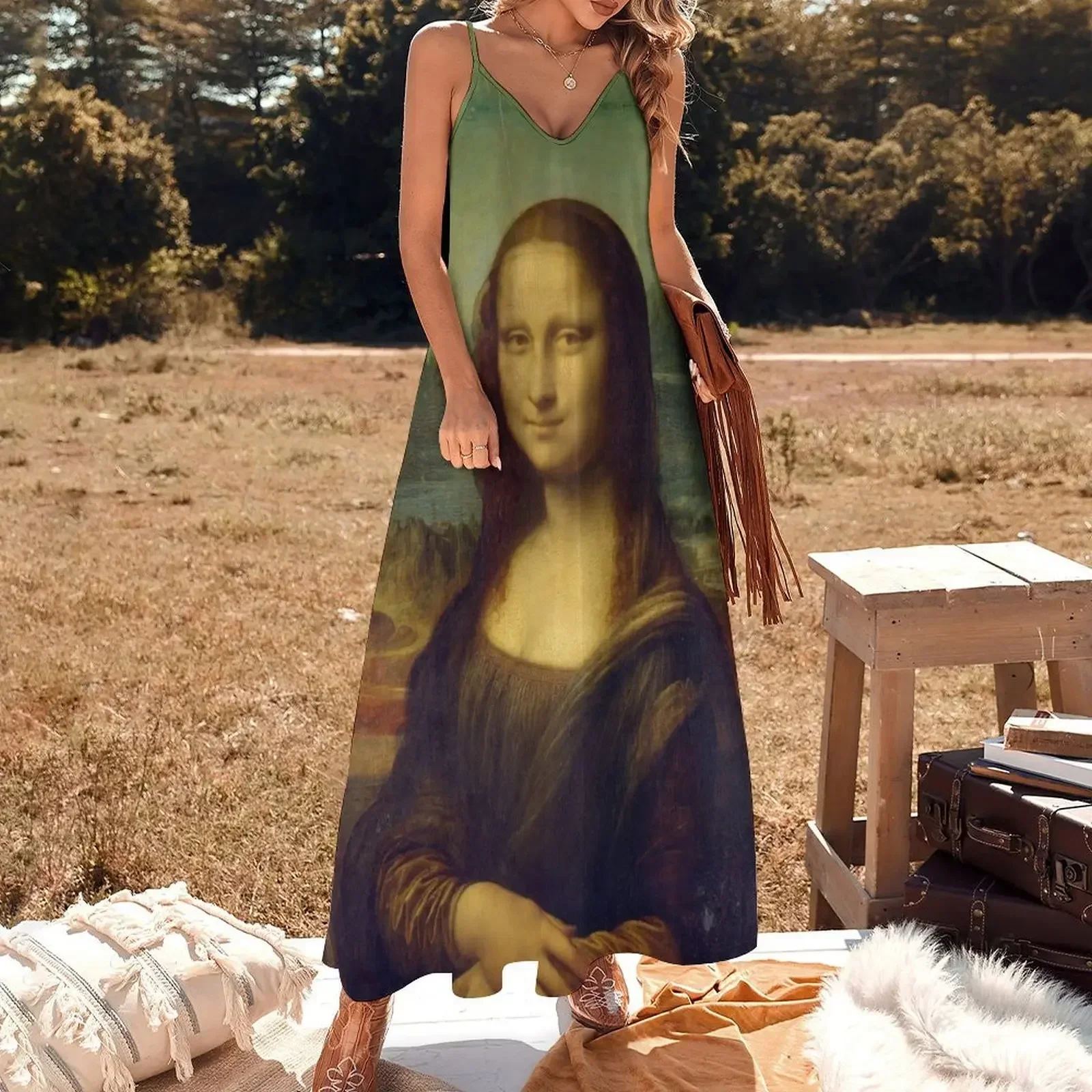 Mona Lisa Sleeveless Dress Woman's evening dress Women's summer skirt Dress