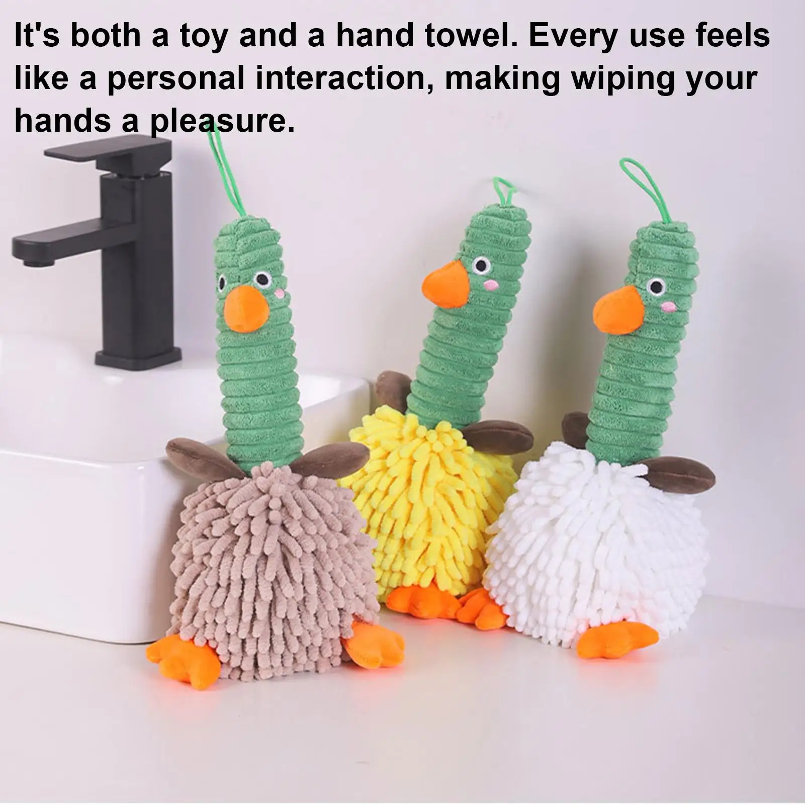 مناشف اليد الزخرفية للحمام لطيف بطة شكل القماش امتصاص الماء بطة مناشف اليد للمطبخ النوم سبا صالون المنزل #2