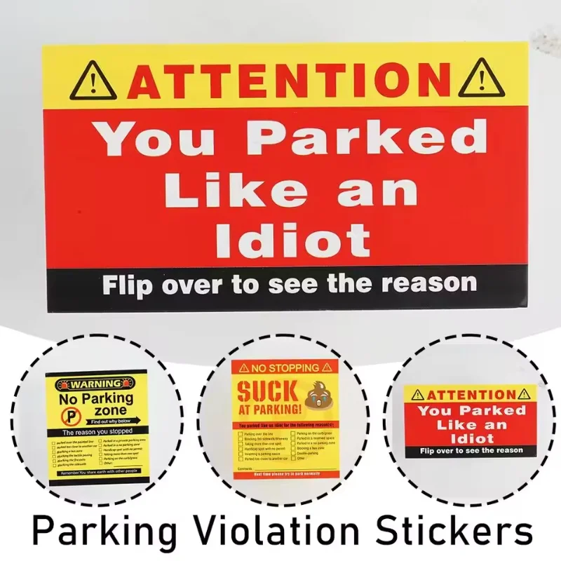 50pcs Bad Parking Cards You Parked Like An Idiot Business Cards 3.54