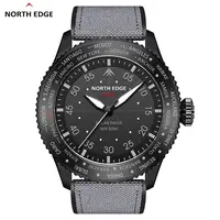 NORTH EDGE 2024 MACH Reloj de cuarzo con energía solar para hombre, resistente al agua hasta 50 M, relojes de pulsera deportivos de piloto para hombre, reloj luminoso ambiental