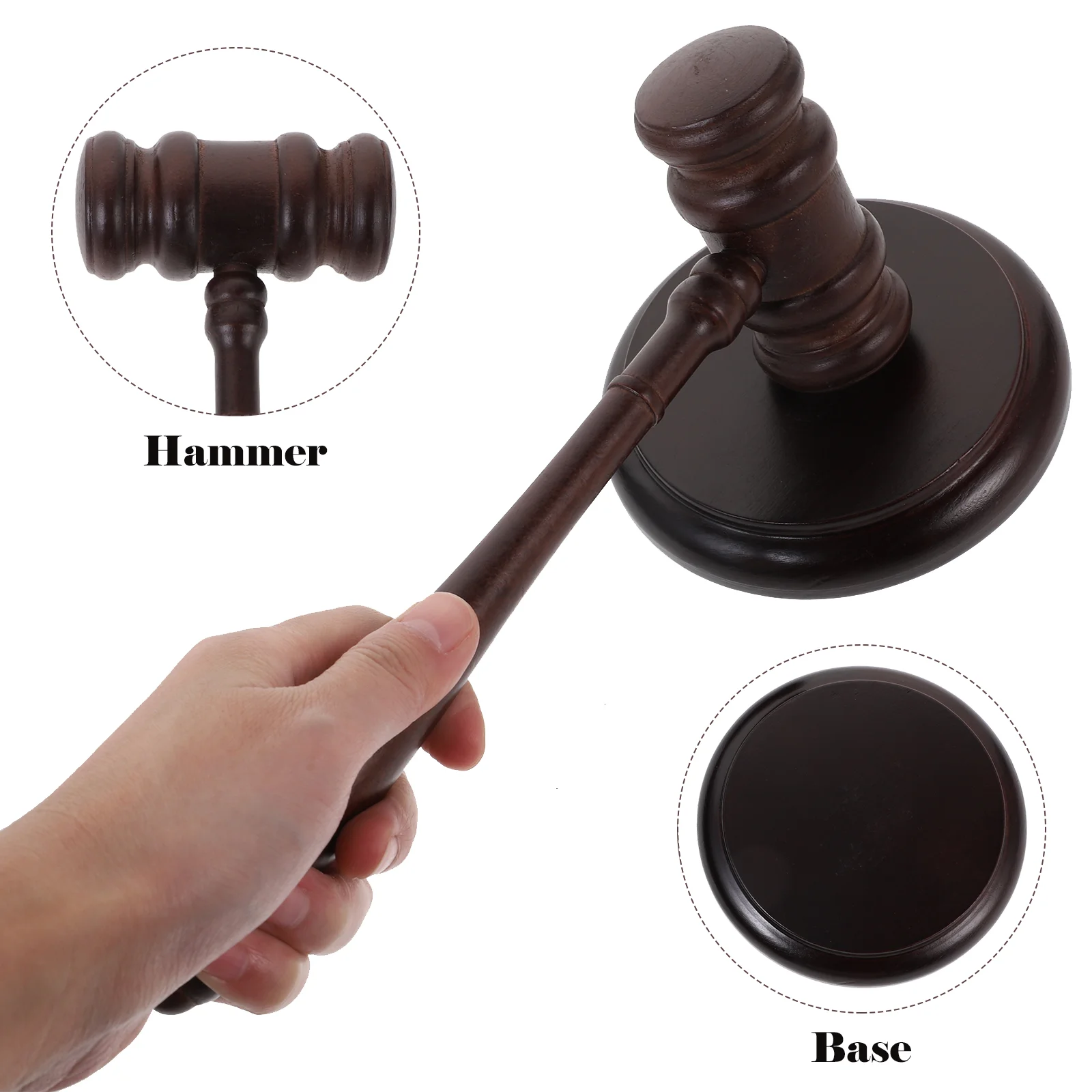 Auction Hammer Compact Block Set Judge Props Wooden Gavel Mini Courtroom Toy Problem-solving