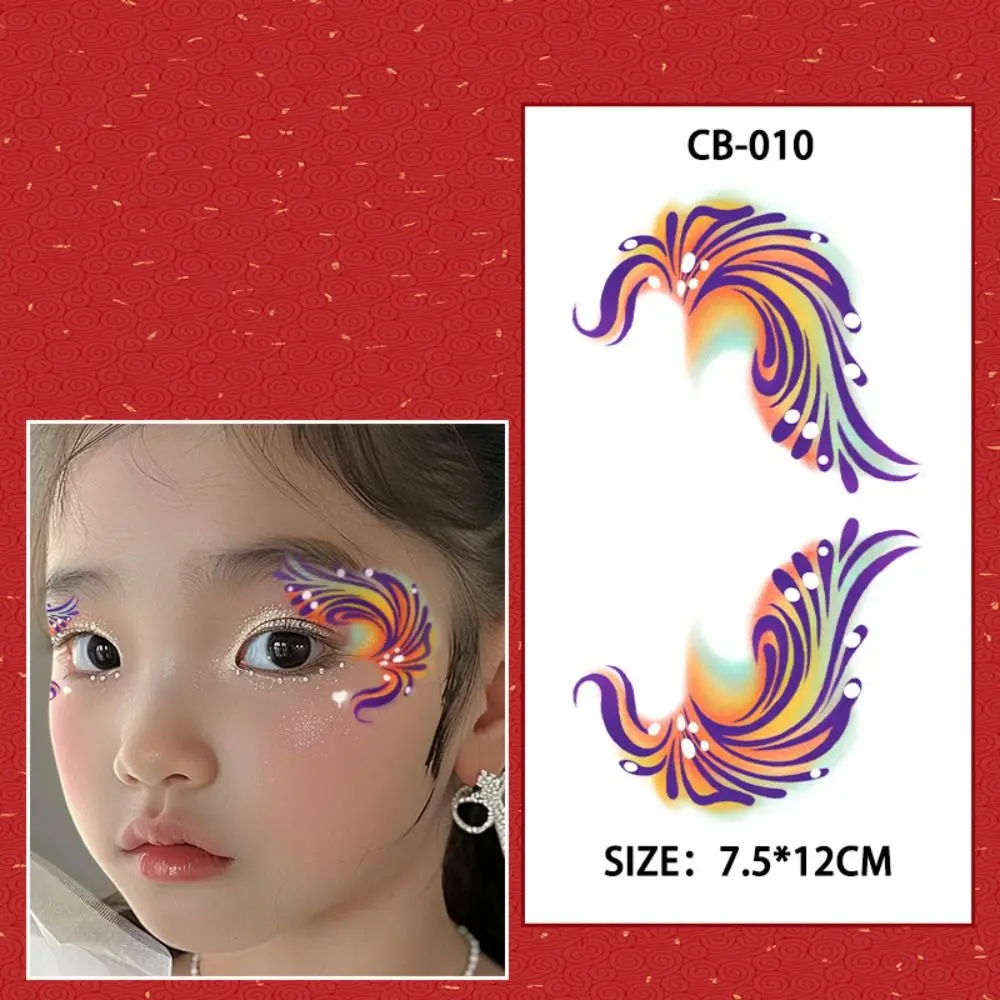 13 pcs Rainbow Star Eyes Tattoo Stickers Colorful Waterproof Temporary Tattoo Stickers Non-Reflective Fashion Fake Tattoos Kids