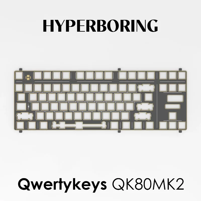 

Qwertykeys QK80MK2 Keyboard Plate Custom PC PP POM FR4 Aluminium Carbon Fibre Positioning Plate Mechanical Keyboard PCB Mounted