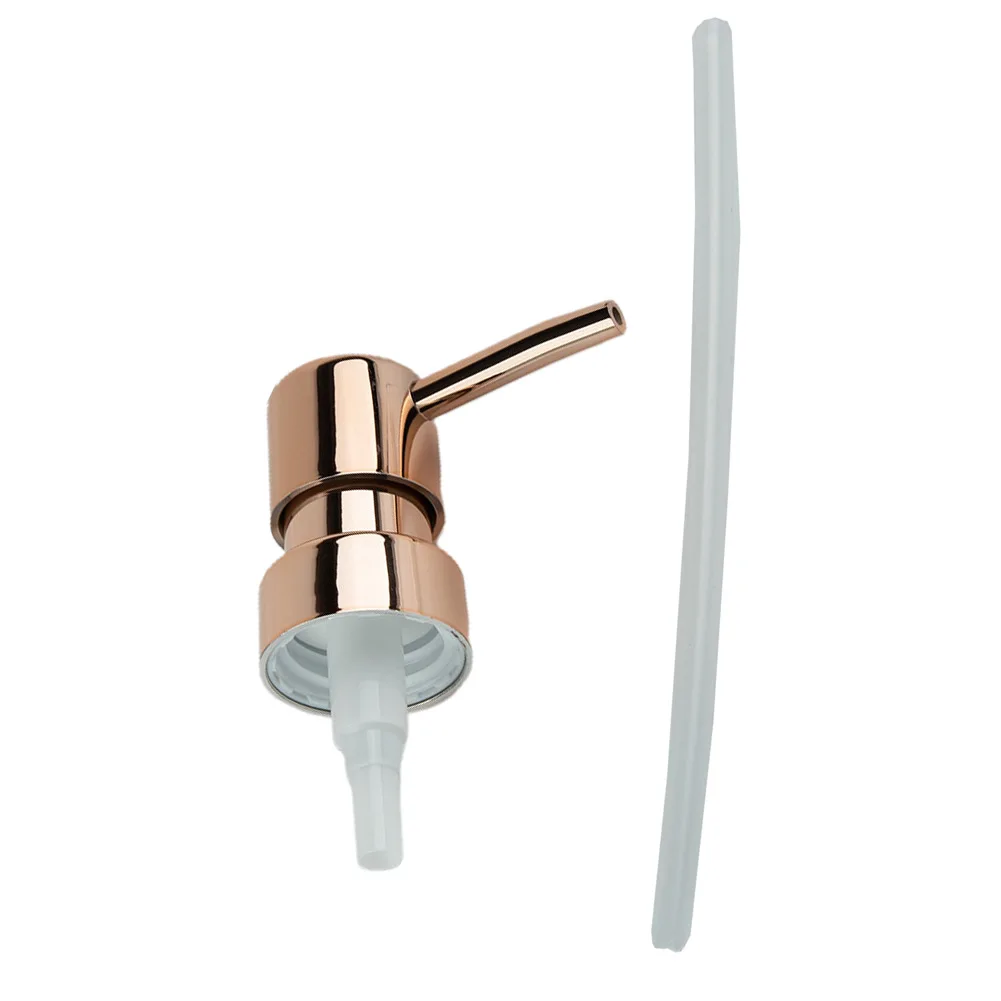 1pc ABS Pump Tube Round Lotion Pump Head Bathroom Supplies Dispensing Bottle Accessories Silver/Gold/Rose Gold/Matte Black