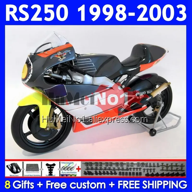 RS250RR For Aprilia RSV250 RS 250 RS250 RR 98 99 00 01 02 03 318No.19 white blue RS-250 1998 1999 2000 2001 2002 2003 Fairing