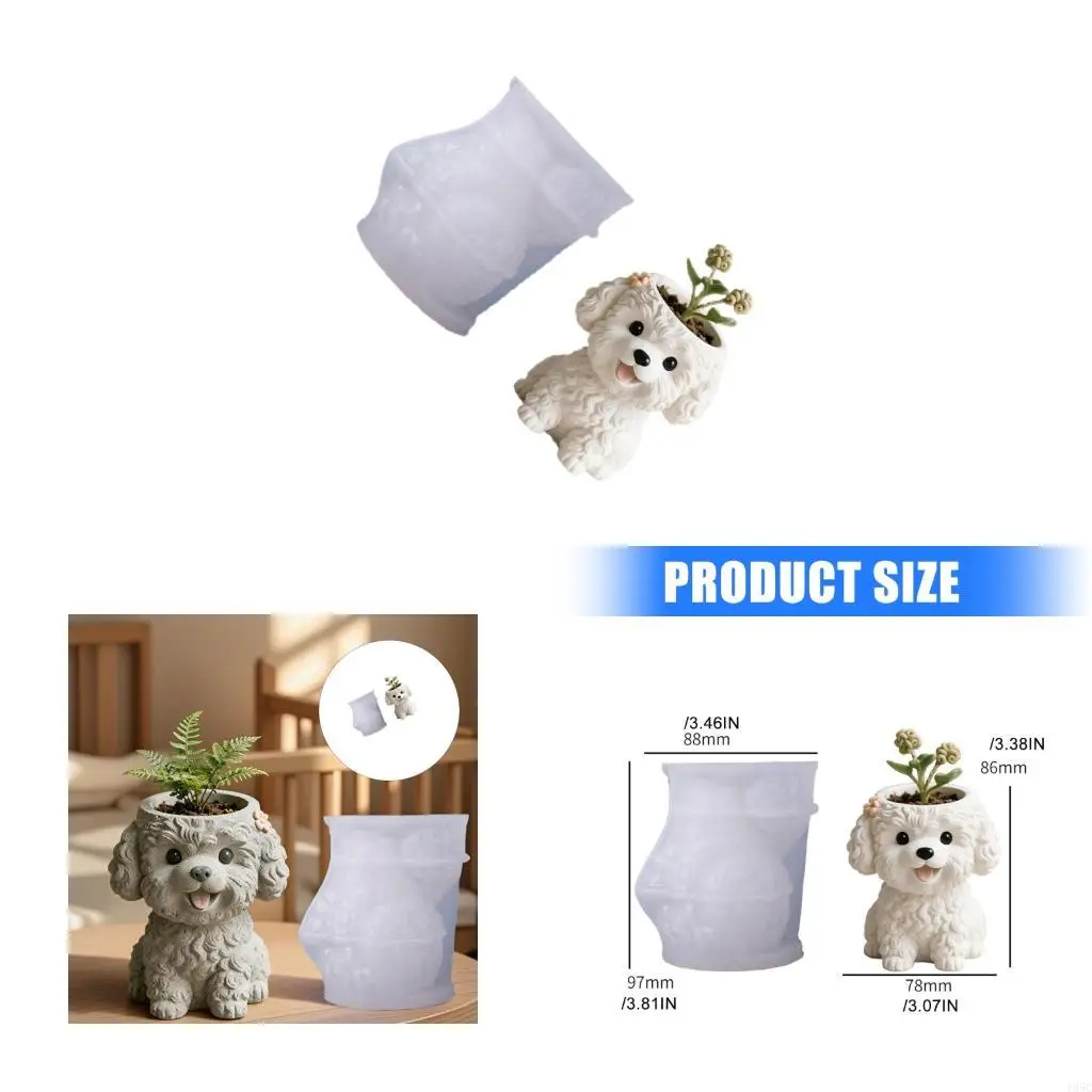195C Soft Silicone Planter Mold Epoxy Mould for Home Decoration and Garden Crafts