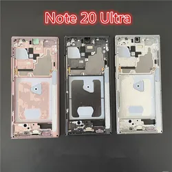 For Samsung Galaxy Note 20 Ultra N985 N986 Middle Frame Housing Board LCD Faceplate Bezel Replace Repair Parts + Side Buttons