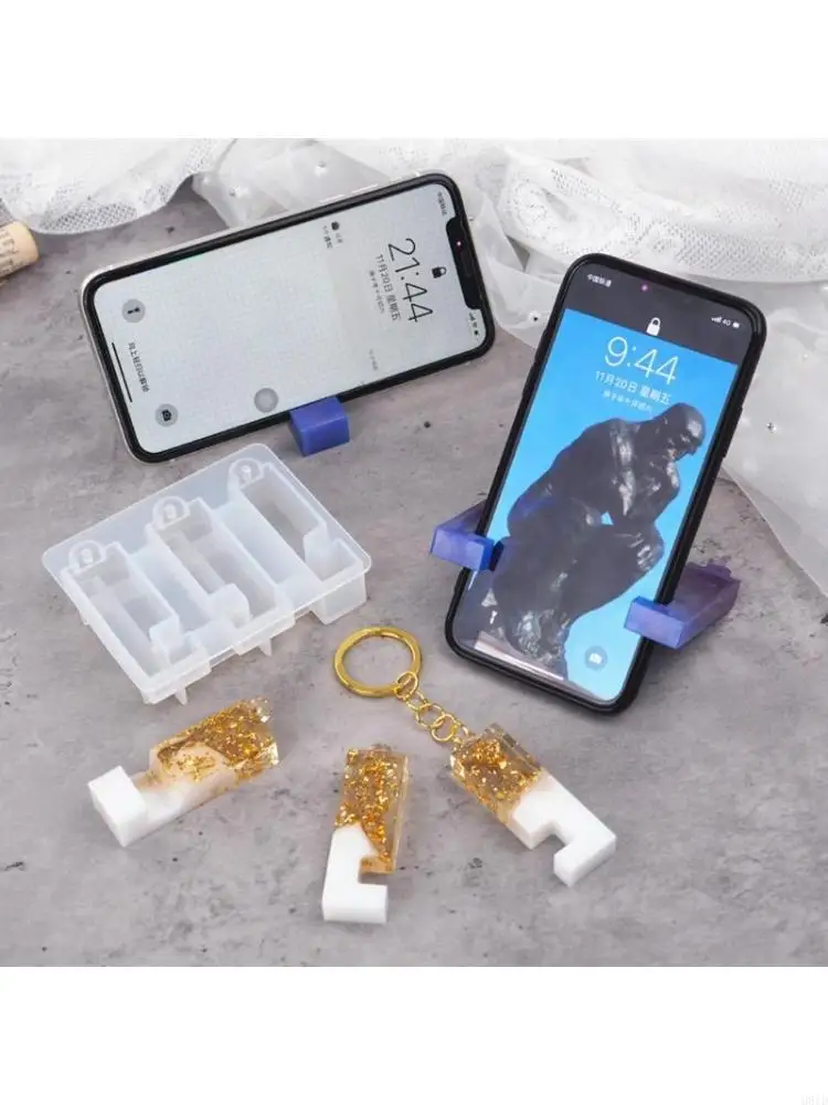 Holder Epoxy Resin Casting Mould for DIY Craft Supplies Cell Phone Bracket Nightstand Table Decorations