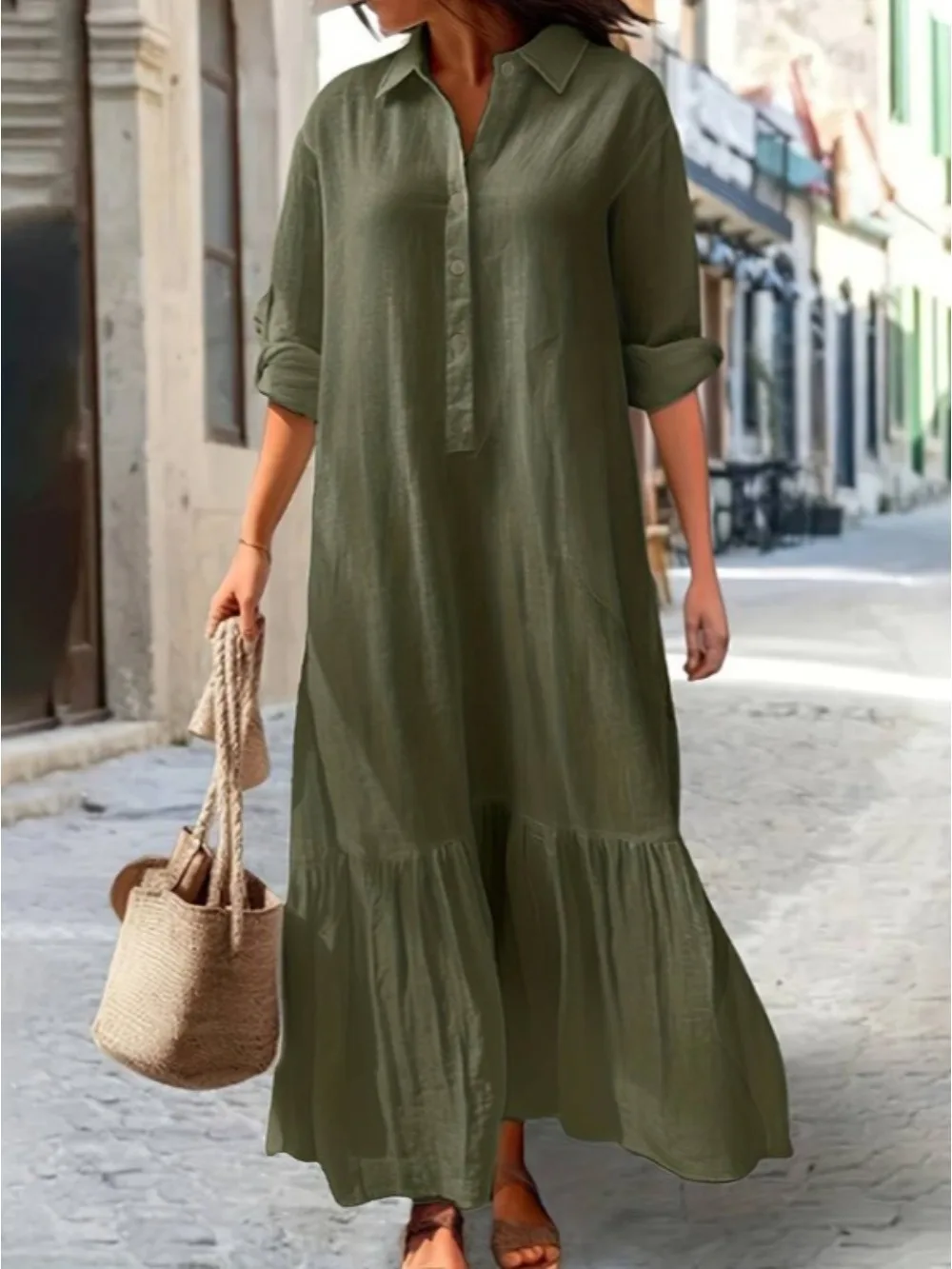 Eid femmes Robe musulmane boutonné chemise Abaya dubaï robes Largos robes longues caftan Robe arabe fête Caftan Jalabiya Ramadan