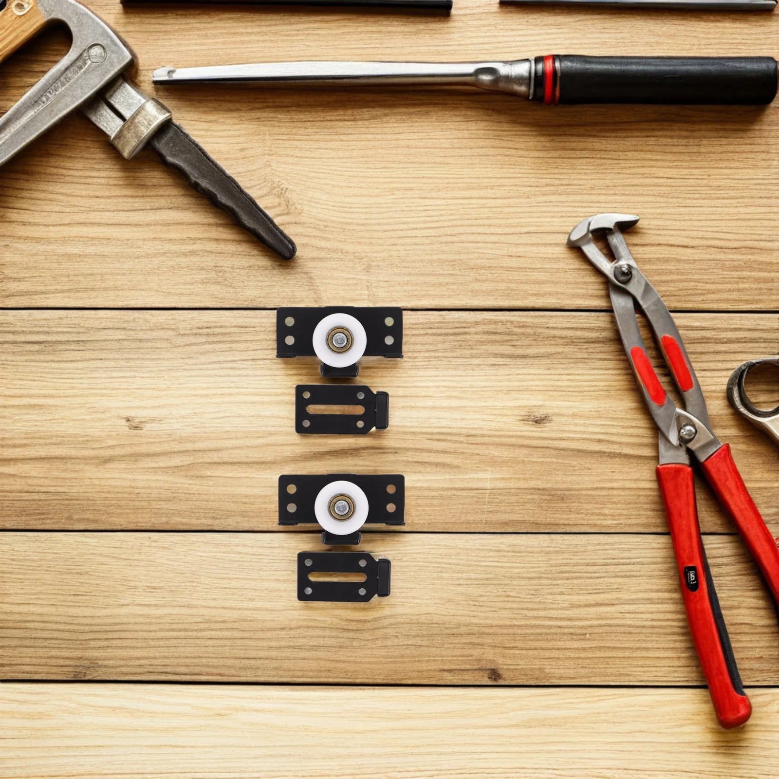 

5 pcs Silent Sliding Door Roller Set Heavy Duty Wardrobe Cabinet Hardware Replacement For Closet Track Wheels Sliding Door