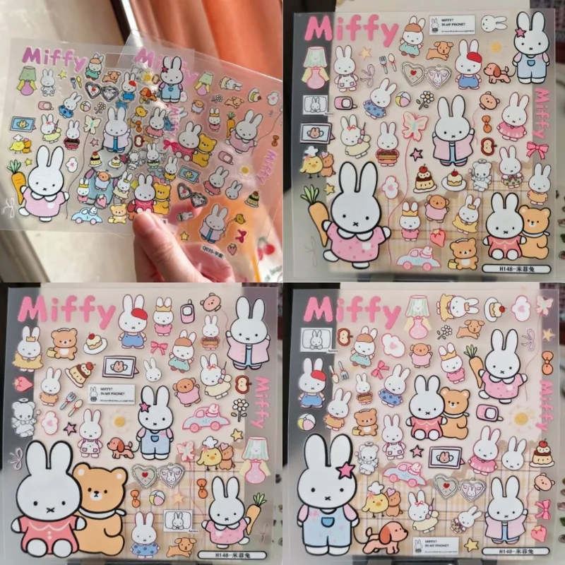 Miffy. Rabbit Cartoon Cute Stickers Flat Waterproof DIY Water Cup Hand Account Stickers view 6