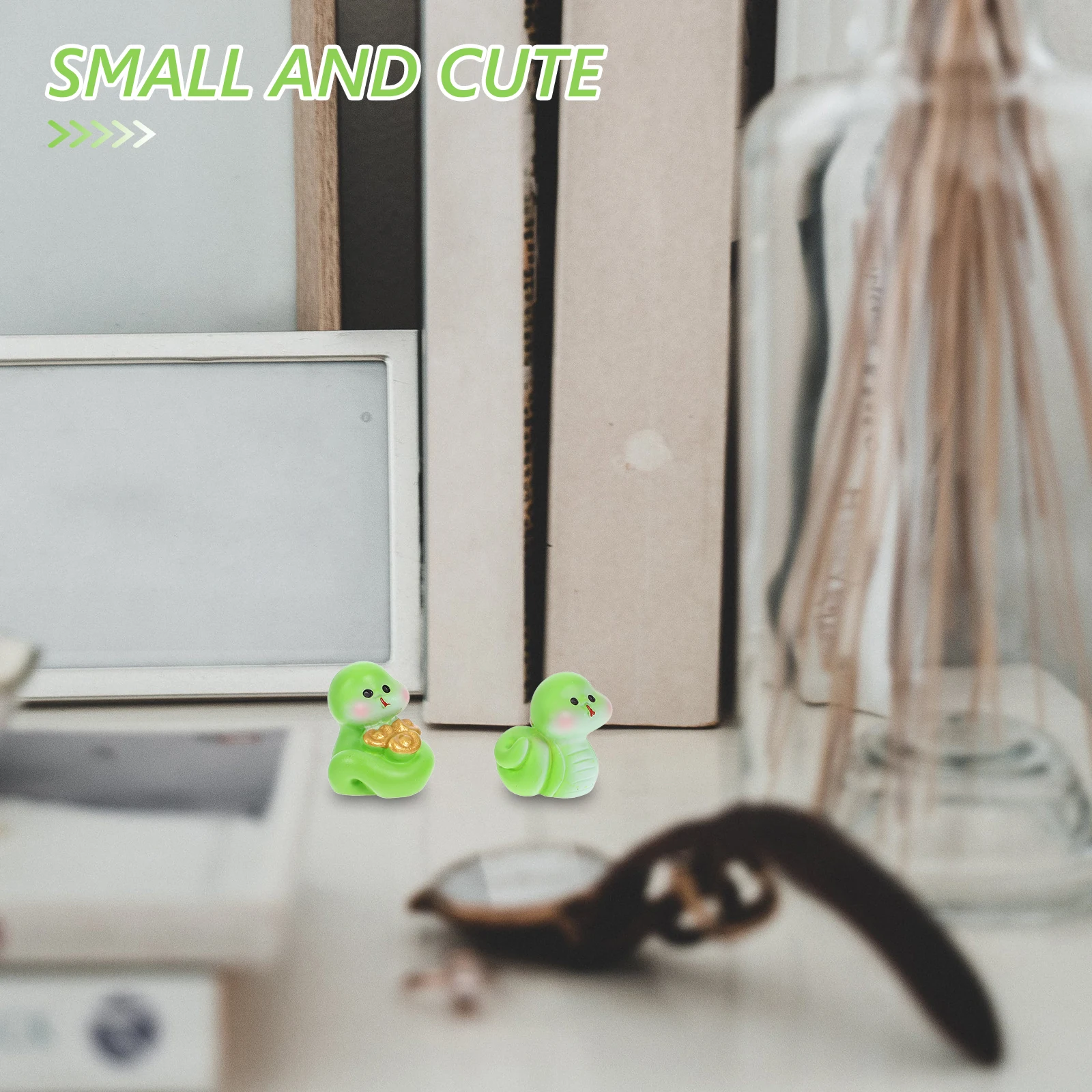 

8pcs Mini Snake Figurines Resin Miniature Animal Figures Adorable Decorative Statues For Garden Micro Landscape Diy Terrarium