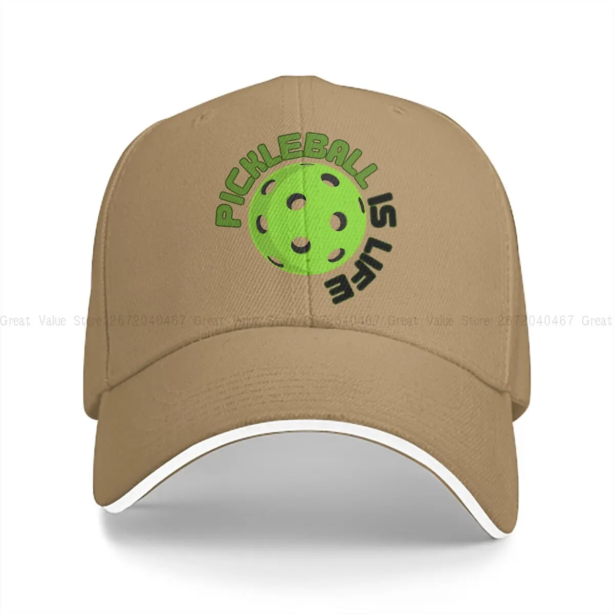 Summer Cap Sun Visor Pickleball Is Life Hip Hop Caps Pickleball Sports Cowboy Hat Peaked Hats