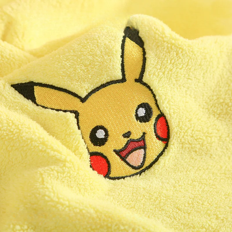 Pokemon Pikachu Cotton Towel Cartoon Bathroom Face Towel Strong Absorbent Soft Non-shedding Men and Women Thickened Towel Gifts