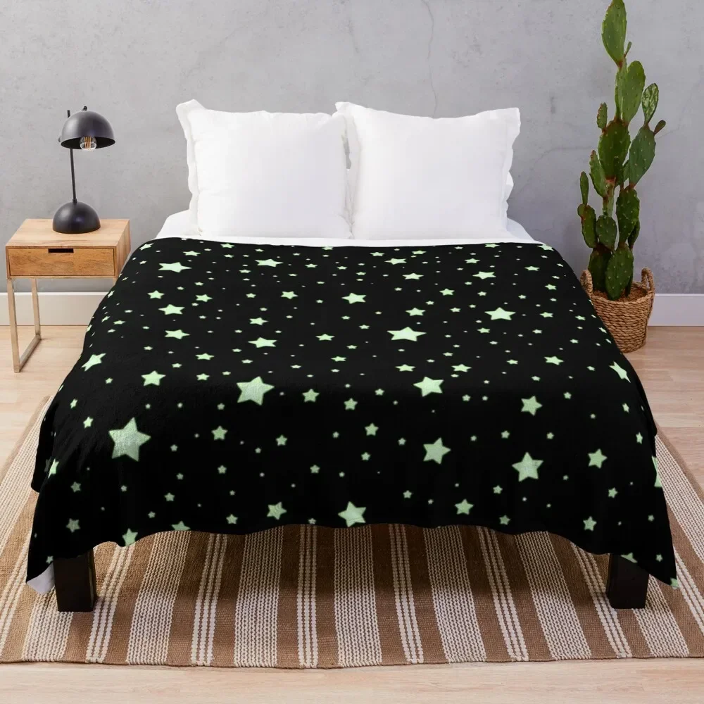 

Glow Stars Throw Blanket Flannels Tourist Hair Nap Blankets