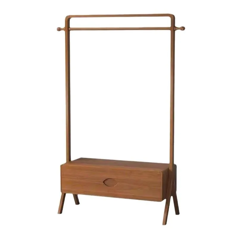 

Solid wood coat rack Hanging hanger Floor-to-ceiling vertical household bedroom Room clothes storage hanger