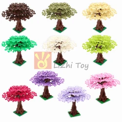 Lizhi DIY Building Blocks Bricks MOC Garden Plant Tree Courtyard Compatible All Brands Particles Enlighten Toys City Street View