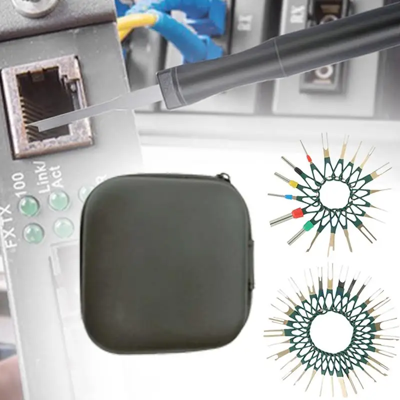 

Набор инструментов для снятия автомобильных терминалов, 38 шт., инструмент для снятия контактов электрического разъема, набор автоматической проводки, набор устройств для удаления ключей