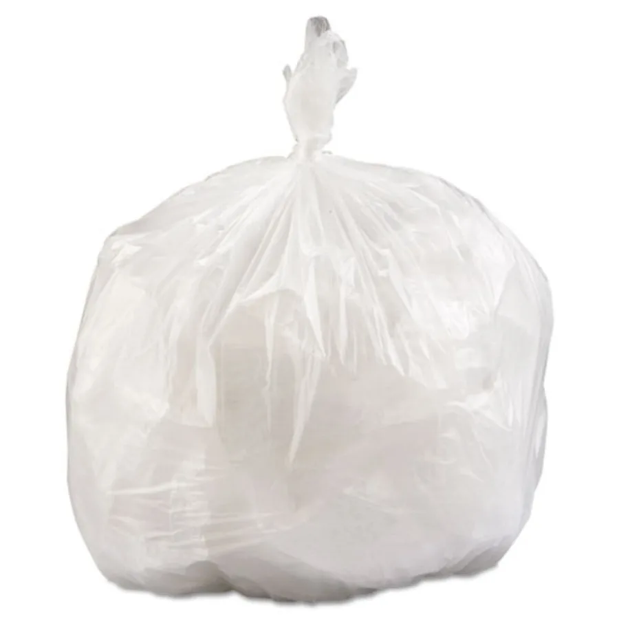 

High-capacity group trash bags for commercial and industrial use 33-gallon size 250-count clear heavy-duty polyethylene bags id