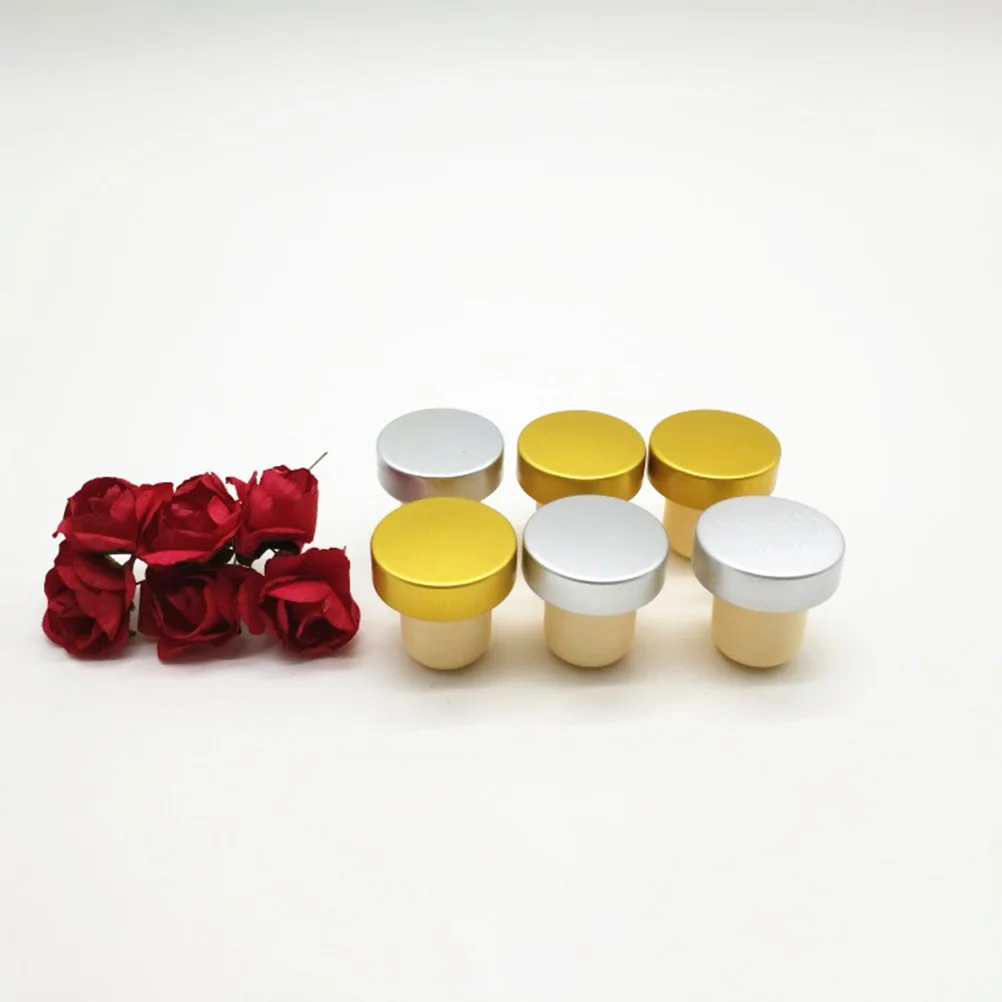 

8Pcs Red Wine Bottle Cork Stoppers Premium Natural Wood Sealing for Wine Beer Fresh Saver Reusable Sealant Tool