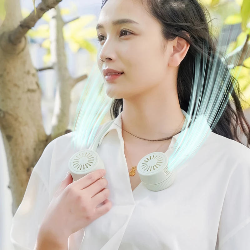2026 New Arrival Bladeless Neck Fan with 3 Speed Settings, Mini Portable Air Cooling Neck Fan