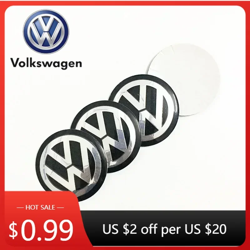 

New New 56/65mm Car Wheel Center Decal Hub Sticker for VOLKSWAGEN Passat MK4/5/6/7 Polo Tiguan Bora Touran CC Bettle Decorati