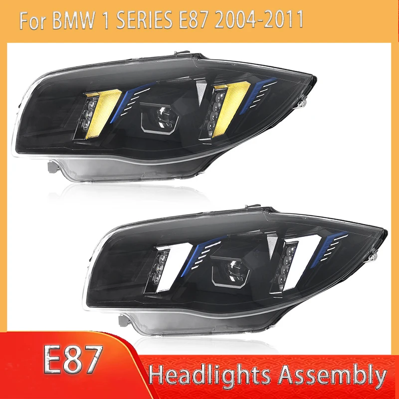 

Car For BMW 1 Series E87 Headlight 2004-2011 Upgrade Modified to New DRL Dynamic Turn Signal LED Headlight Auto Accessories