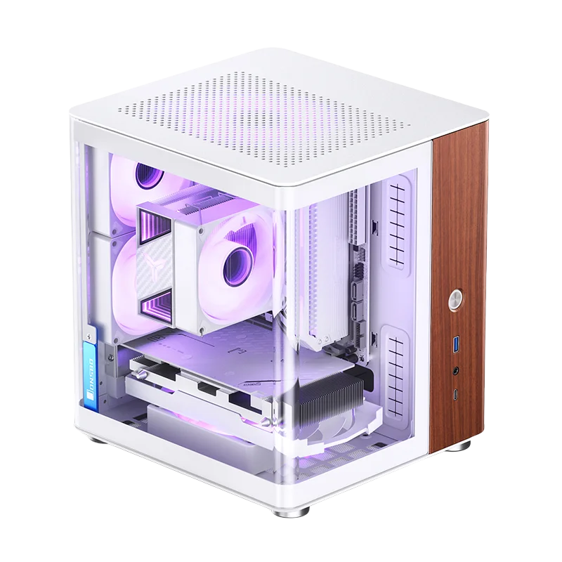 Imagem -03 - Jonsbo Transparente Pequeno Case Sfx Power Gaming Desktop Case Vista Mar Quarto Vidro Side Case Tk0 Itx