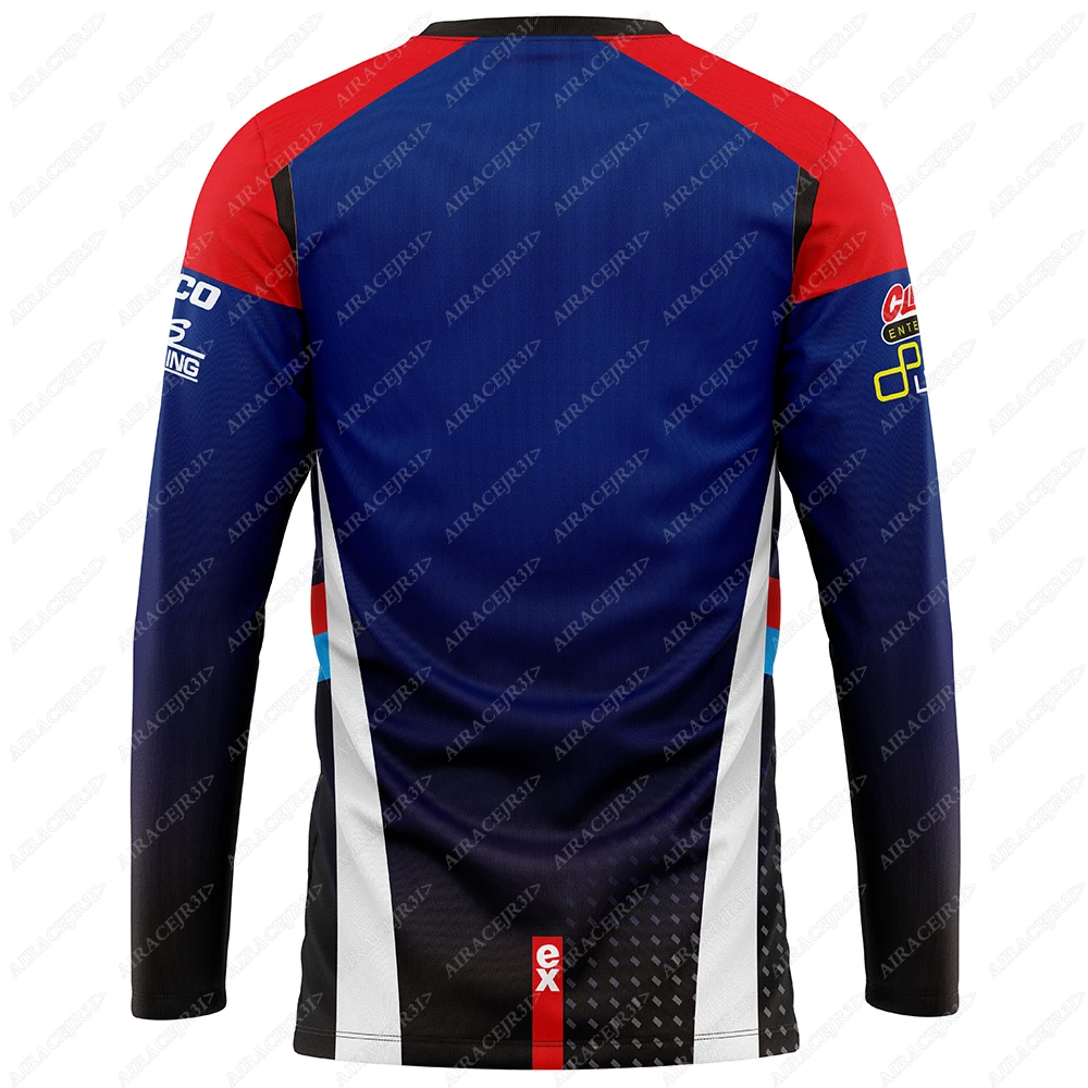 For BMW Tyco TAS Racing Motorrad Jerseys Motorcycle Motorsport Quick Dry Men Long Sleeves T-shirt Summer Breathable Anti-UV