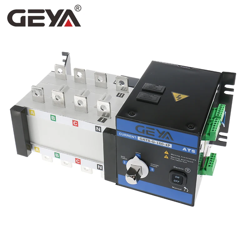 GEYA ATS PC Class  Automatic Transfer Switch  Generator Changeover Switch 3P 4P 160A AC400V Auto or Manual ATS 440V