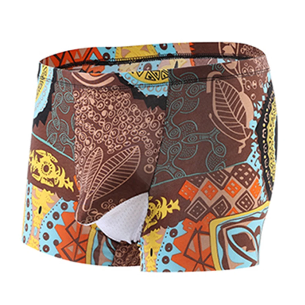 Sexy Mannen Ijs Zijde Sissy Olifant Neus Heren Slips Bedrukt Dun Ondergoed Ademende Korte Broek Homo Man Lingerie