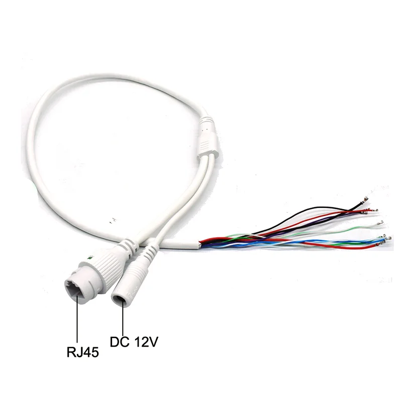 RJ45+DC   Waterproof Connector Cable for H.265 IP Camera Module