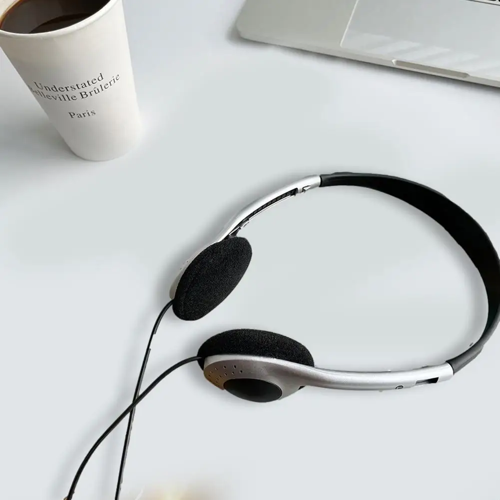 سماعات الرأس المحمولة شخصية الرجعية الحنين سماعة الأسود الاسلوب المناسب سماعة فوق الأذن ياربود 3.5 مللي متر سماعة رأس سلكية جديد