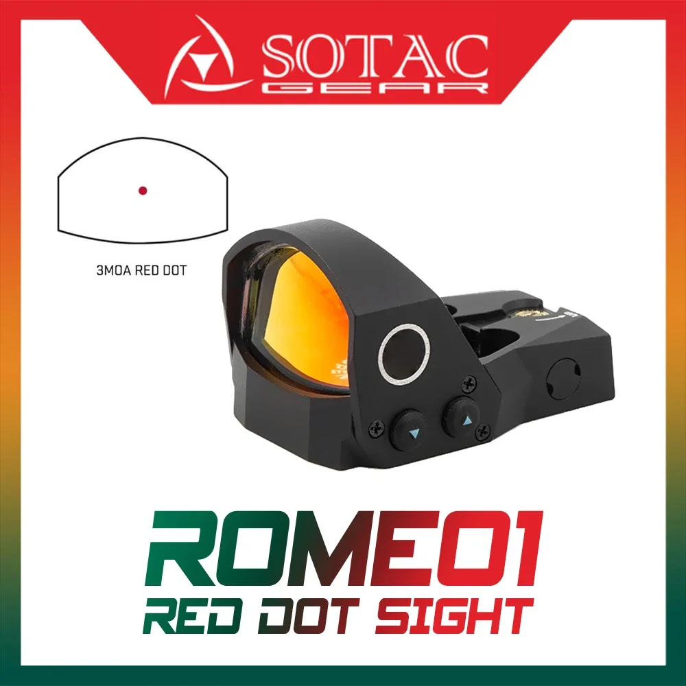 SOTAC GEAR Romeo1 1X30MM 3MOA Reflex Mini Red Dot Sight 3 MOA Red Dot Reticle For Tactical Airsoft Wargame with Original Marking