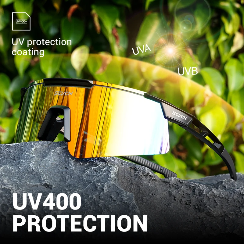 

SCVCN новые мужские спортивные солнцезащитные очки UV400 для езды на велосипеде, очки для вождения на горном велосипеде, женские очки для скалолазания, велосипедные очки