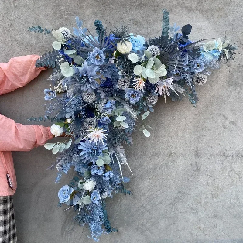 

100x100cm Artificial Flowers Row for Wedding Arch DIY Home Party Stage Flower Backdrop Decor Corner Bouquet Scene Layout Props