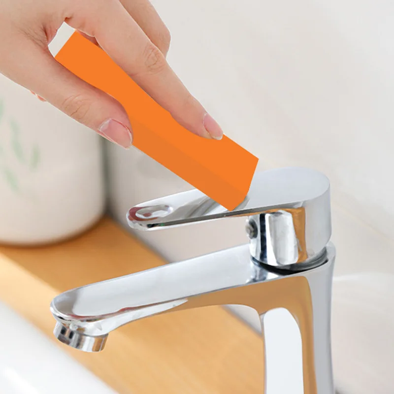 Removedor de Calcário Fácil de Usar, Borracha para Limpeza Doméstica, Ferramentas de Limpeza para Cozinha, Escova para Remover Ferrugem de Banheiro e Vidros