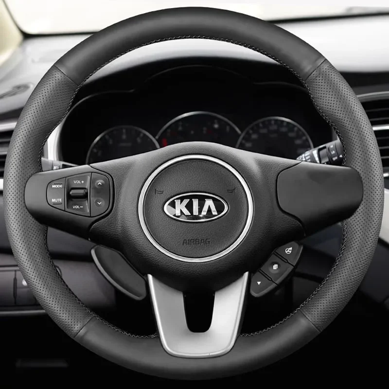 

Для Kia Carens 2013-2019 автомобильные аксессуары самодельные черные Нескользящие износостойкие аксессуары из натуральной кожи