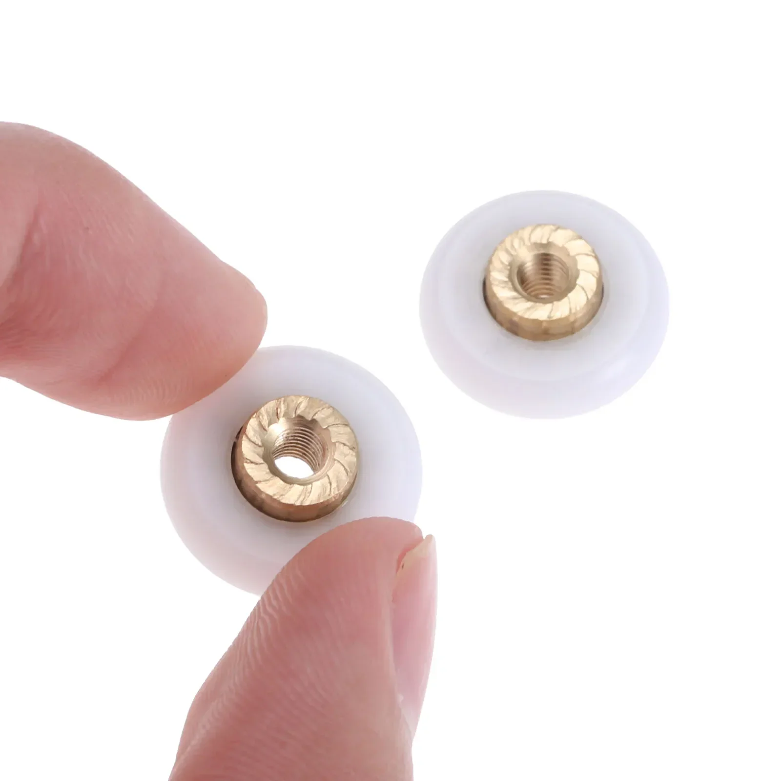 2pcs/set Bathroom Shower Door Rollers/Runners Wheels Pulleys 18mm Sliding Glass Door Roller Copper Wheel Part Enclosures Cabins5 image 3
