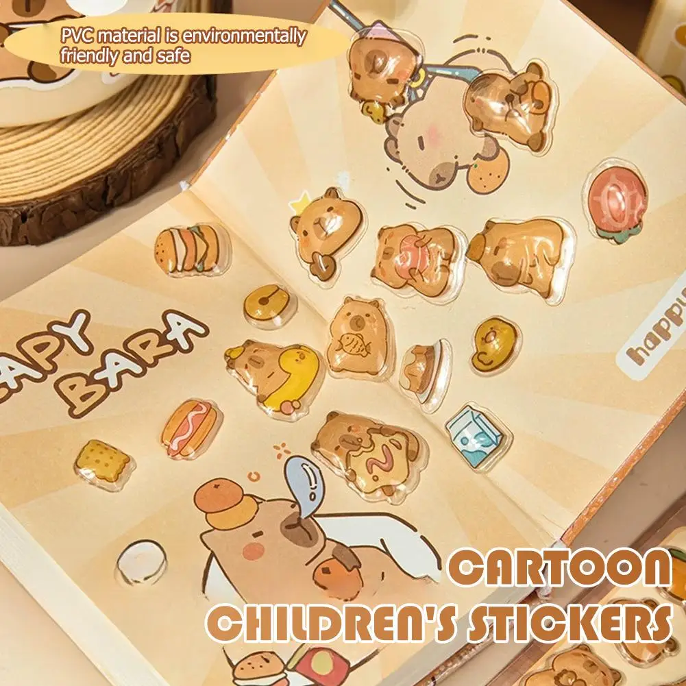 3D装飾ステッカー かわいいカピバラ パンダ キャンディステッカー DIY 電話 荷物 バイク ノートパソコン 面白いステッカー