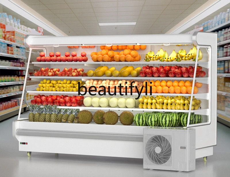 Fruit preservation display cabinet Air-cooled low temperature frost-free supermarket milk beverage refrigerator