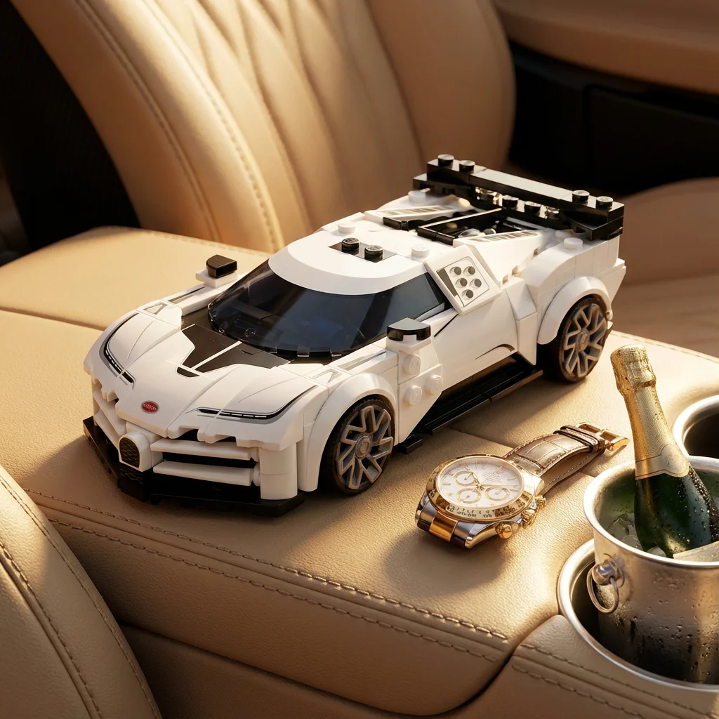 ของเล่นตัวต่อรถสปอร์ตซูเปอร์เรซซิ่งซีรีส์ 77240 บูกัตติ เซนโทดีเอชี ปี 2026 ของเล่นเสริมพัฒนาการ