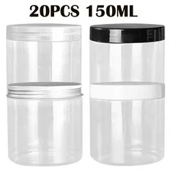 20PCS 150ml Clear Empty Storage Jars Cosmetic Container Face Cream Lotion Sample Sub Bottling Jar Travel Supplies Storage Bottle