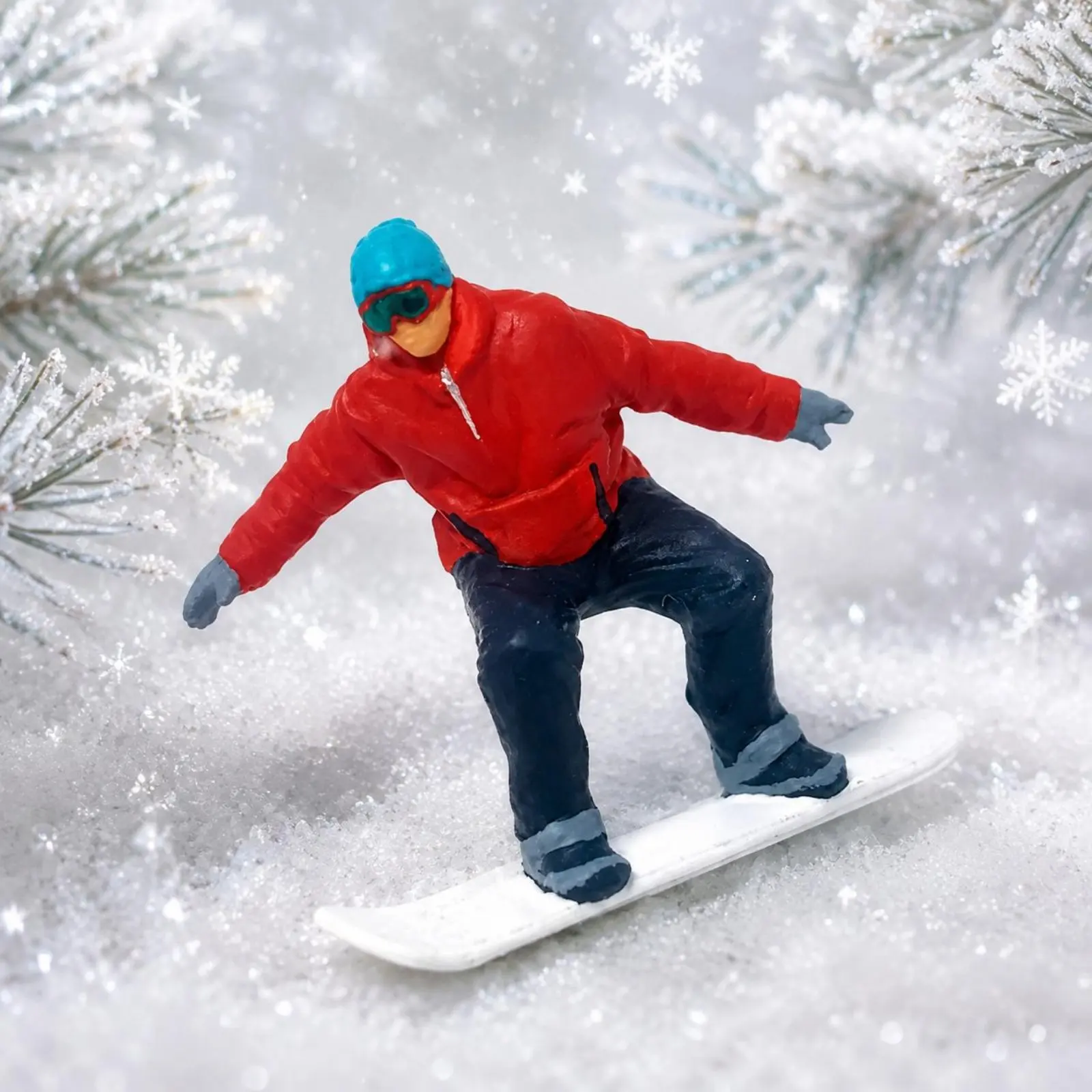 1:64 Ski Figure Photo Props Ski and Snowboard Miniature Miniature Skier Model Desktop Decoration Miniatures Refined Version