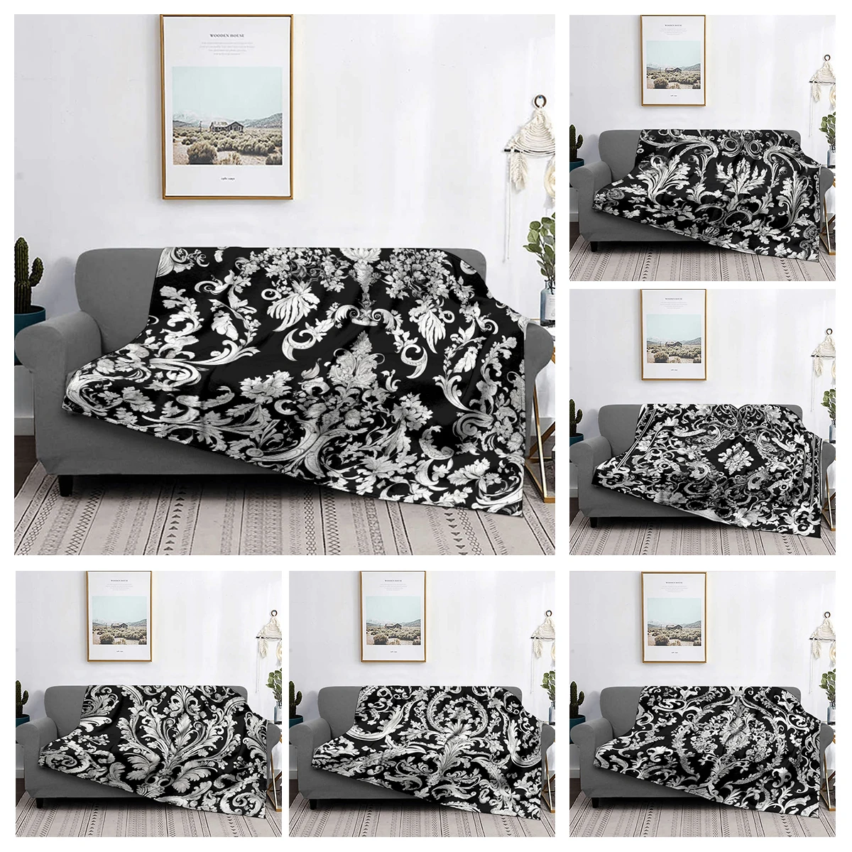 

Home decoration plush Throw Sofa blanket Bedspread on the bed fluffy soft blankets decor Plaid Modern Persia boho Blankets