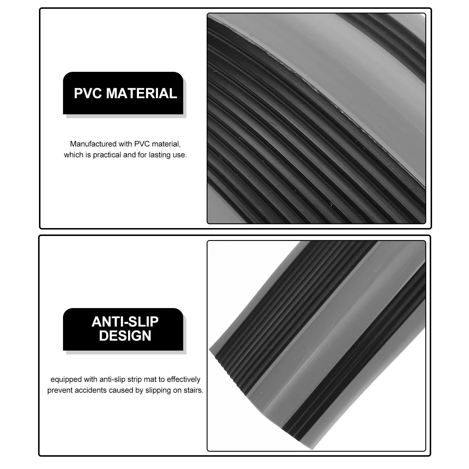 

Stair Edging Transition Strip Non-Slip PVC Anti-Skid Sticker for Stairs Steps Borders Corner Guards Safety Protection