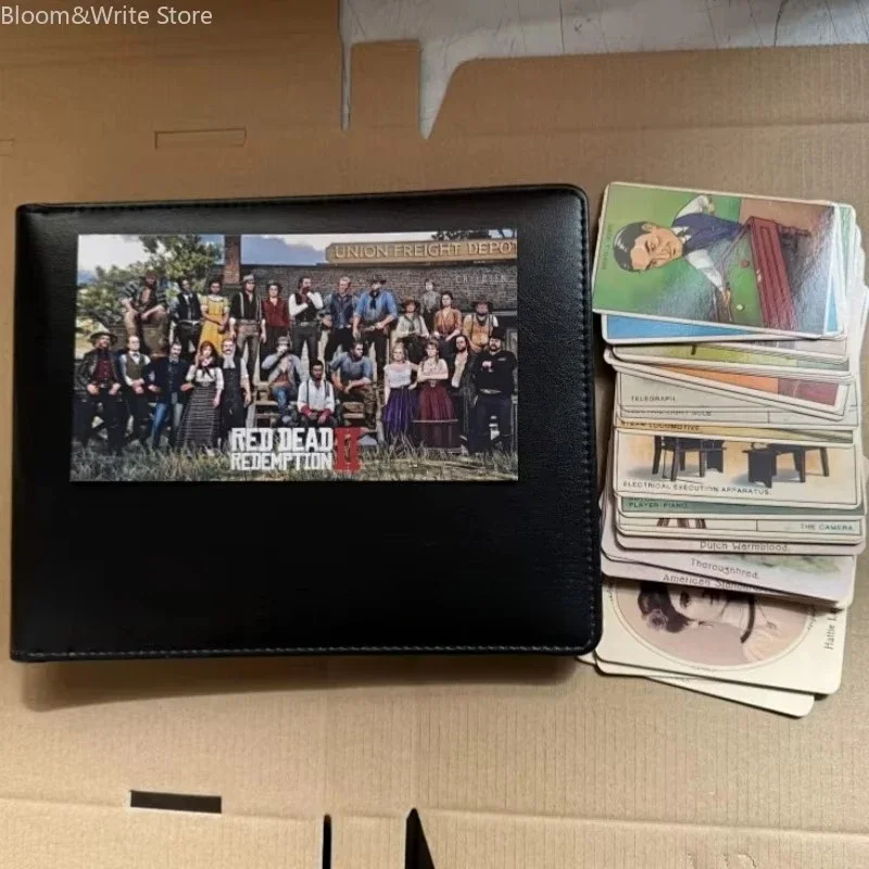 Classic R-Red Dead Redemption 2 144Pcs Cigarette Cards Set, HD Reproduction Game Collectible Cards for Fan Collection